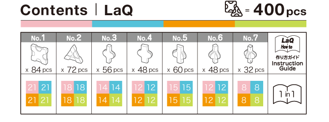 生産終了】LaQ フリースタイル パステル | 商品情報 | LaQ