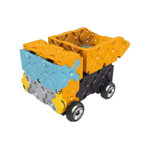 Yoshiritsu LaQ Hamacron Constructor Mini - Kit Pale Gommate E Ruote, Gioco Creativo Per Bambini - 5