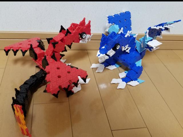 フレイムドラゴンとブリザードドラゴン